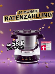 Bosch Cookit Testsieger Küchenmaschine – 24 Monate Ratenzahlung ab 58 € monatlich, Stiftung Warentest Note 2,0.