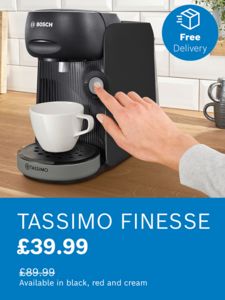 TASSIMO FINESSE Offer Deal and Free Delivery Roundel