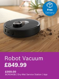 Bosch robot vacuum cleaner with free delivery icon