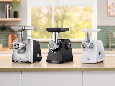 ProPower, MultiPower Series 4 and SmartPower food mincer on kitchen top.