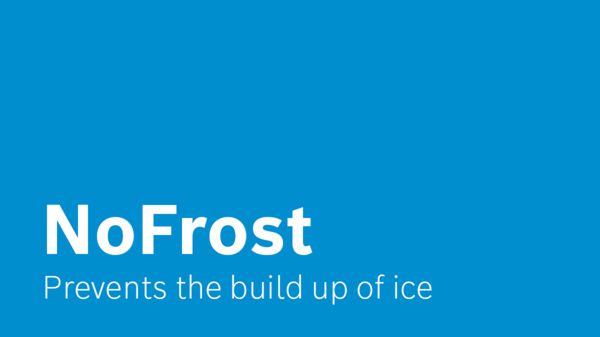 Preview of NoFrost, which prevents ice build-up.