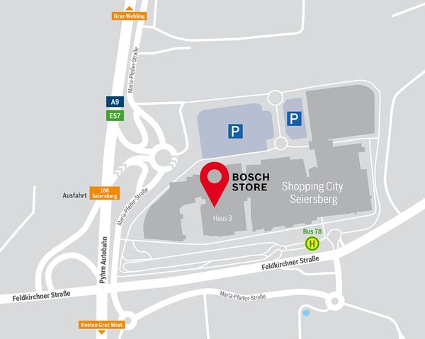 Bosch Store Anfahrtsplan