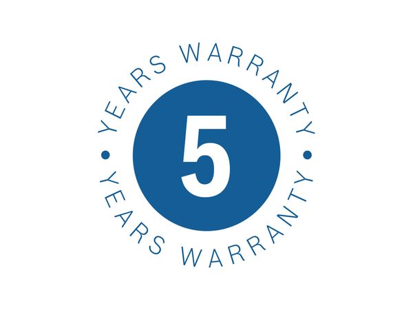 5 years warranty lable