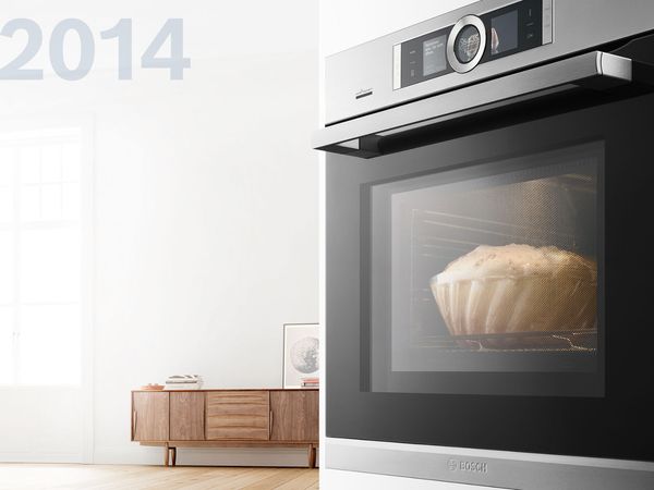 A cake baking in a Series 8 Oven.