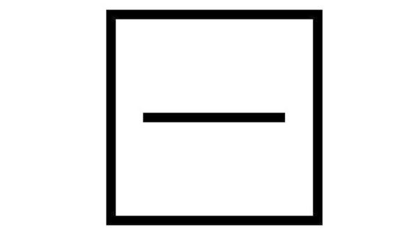 Quadrato con linea orizzontale nel mezzo: asciugare su una superficie piana.