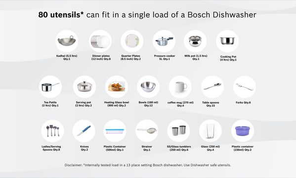 bosch dishwasher comparison table