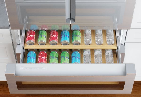 Bosch refrigerator with beverage center drawer
