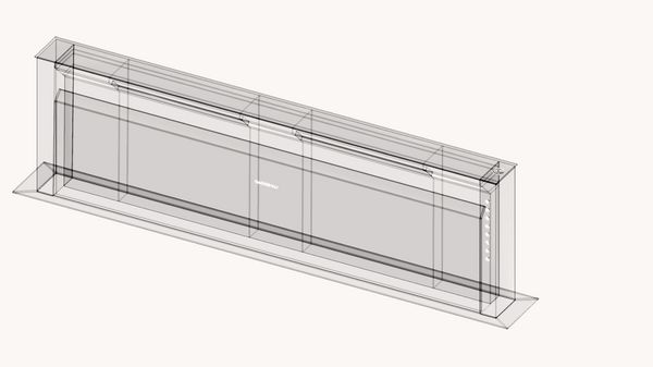 שרטוט CAD של קולט תחתי Gaggenau