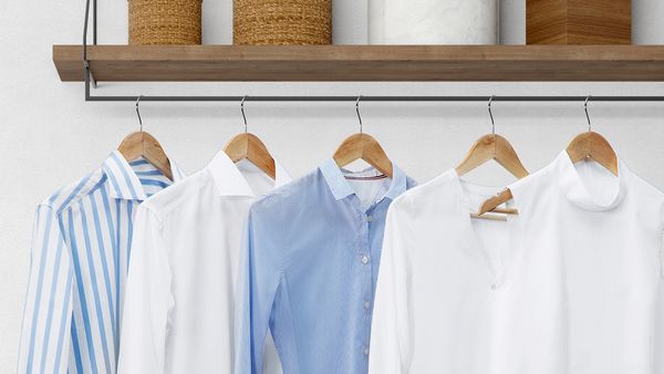 Multiple shirts on hangers