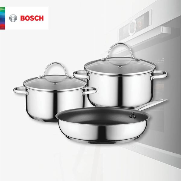 Three pots and pans together