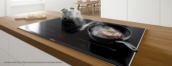 The Bosch 2-in-1 Cooktops With Integrated Ventilation.