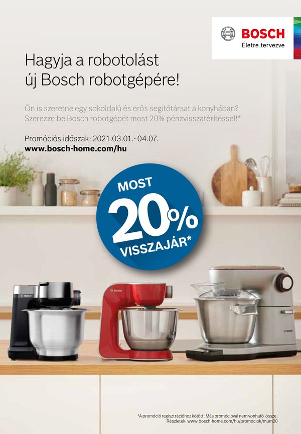 Hagyja a robotolást új Bosch robotgépére!