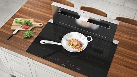 Bosch downdraft ventilation with cooktop