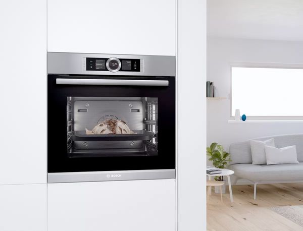 A Bosch oven with added steam function for a crispy crust. 