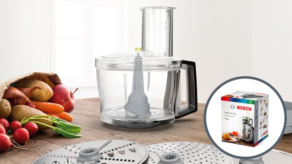 VeggiLove Plus Set für clevere Gemüsezubereitung mit der Küchenmaschine. 