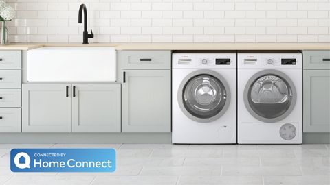 Dishwasher and Home Connect icons in background