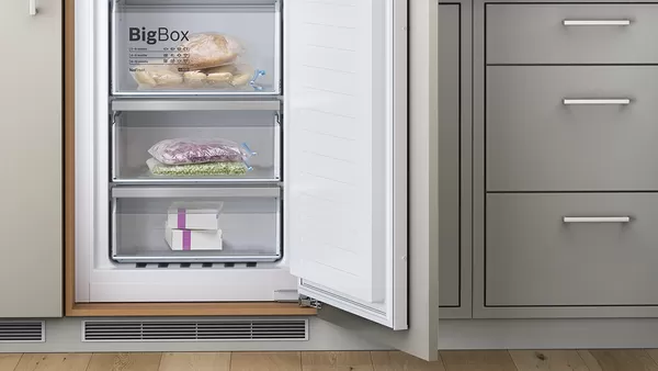 Built-in upright freezer