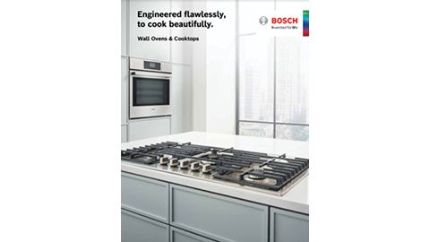 Bosch cooking and wall oven on brochure