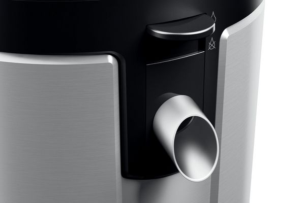 Imagem a mostrar a centrifugadora VitaJuice da Bosch em detalhe.