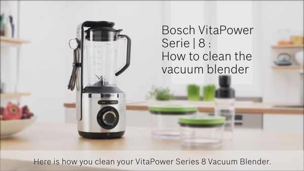 Εικόνα προεπισκόπησης βίντεο με οδηγίες για τον καθαρισμό του VitaPower Series 8 της Bosch.