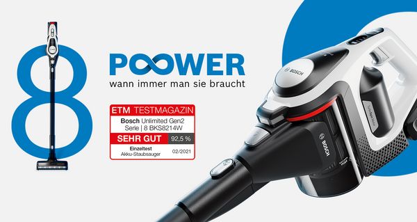 Gen2 Bosch Unlimited 8 | Serie DE Akku-Staubsauger