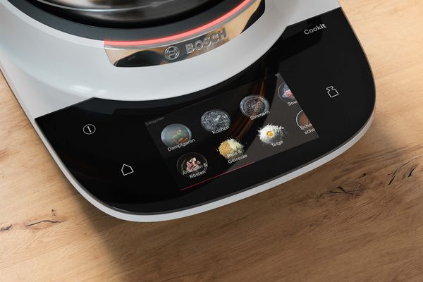 The Display of the Bosch Cookit showing the automatic programs.