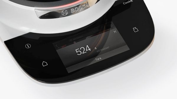 A scale is integrated in the Cookit.