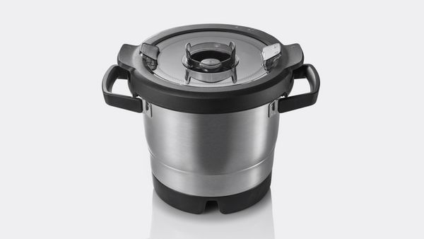 The XL pot with lit is included in the delivery scope of the Bosch Cookit.