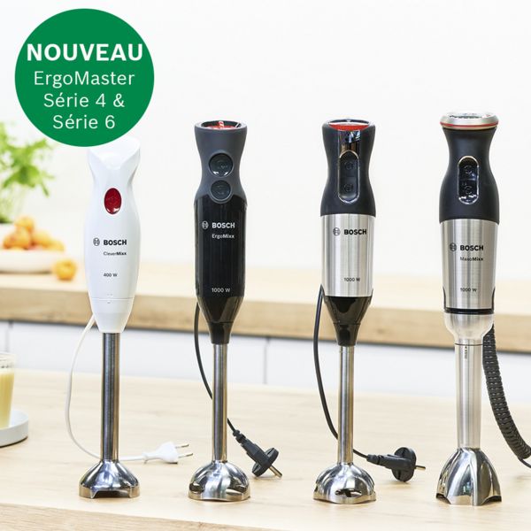 Pied Mixeur Bosch MFZ4060 Inox - Compatible Batteurs MFQ4 Et Mixeurs MSM7 - Couteau 4 Lames