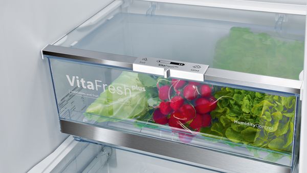Vitafresh skuffer i Bosch køleskabet holder råvarer friske i længere tid