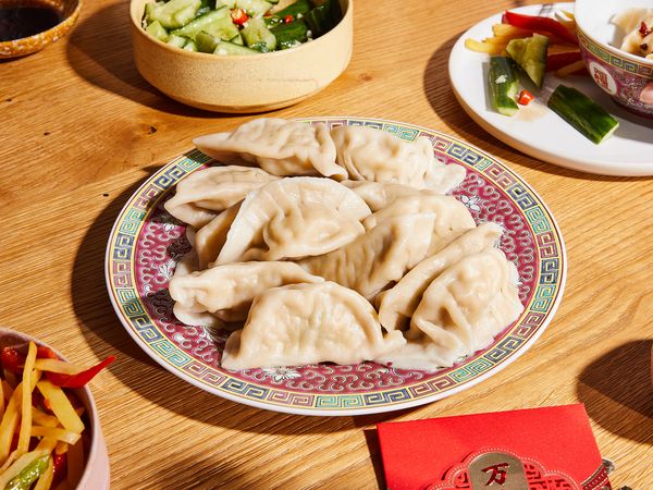 Final dumplings on a plate