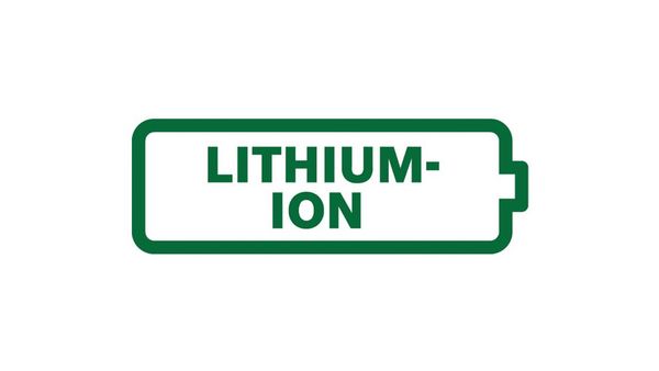 Grafik einer Batterie mit der Aufschrift Lithium.