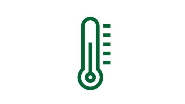 Darstellung eines Thermometers in grün.