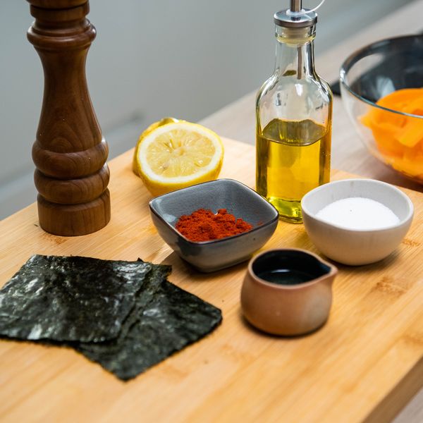 Ingredients for marinade on table