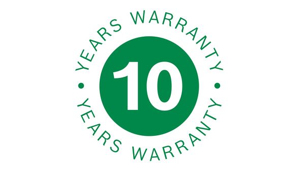 10-year motor warrranty logo.