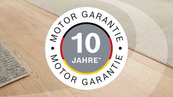 Icon 10 Jahre Motorgarantie.