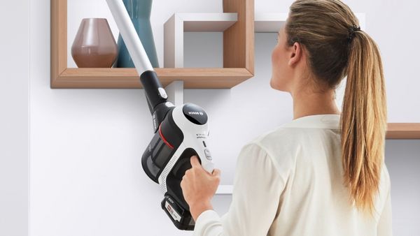 Bosch professional construction vacuum cleaner in an empty room ready for  use Stock Photo - Alamy
