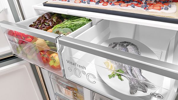Bosch嵌入式雪櫃, 下置冰格的食物儲存