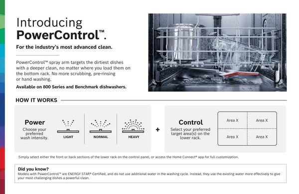 How does powercontrol spray arm work