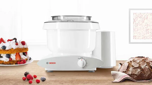Bosch Kitchen Machine and Mixer next to pastries