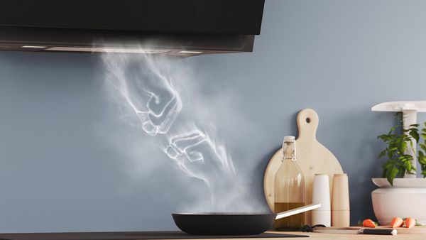 Hotte aspirante Bosch en action dans une cuisine