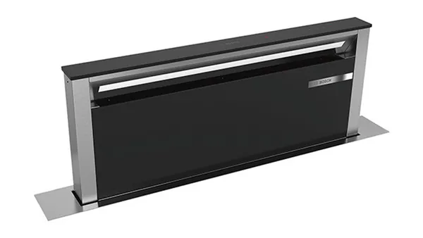 Retractable downdraft cooker hoods