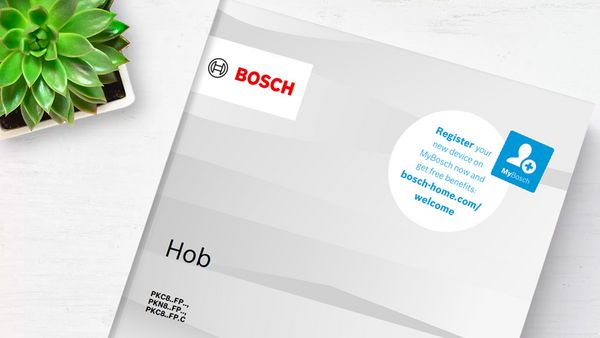 Ağ səthin üzərində  Bosch soba təlimatı