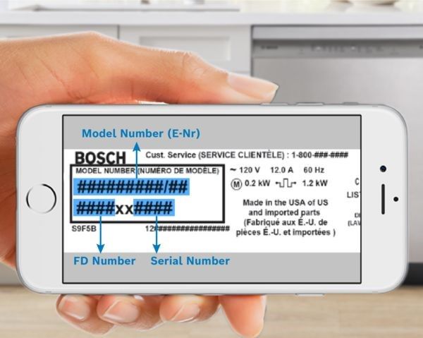 Bosch model number on phone