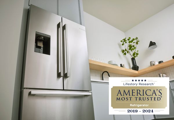 Bosch refrigerator with America's most trusted logo