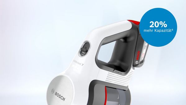 Video über die Reinigungsleistung des Bosch Unlimited 7 Akku-Staubsaugers. 