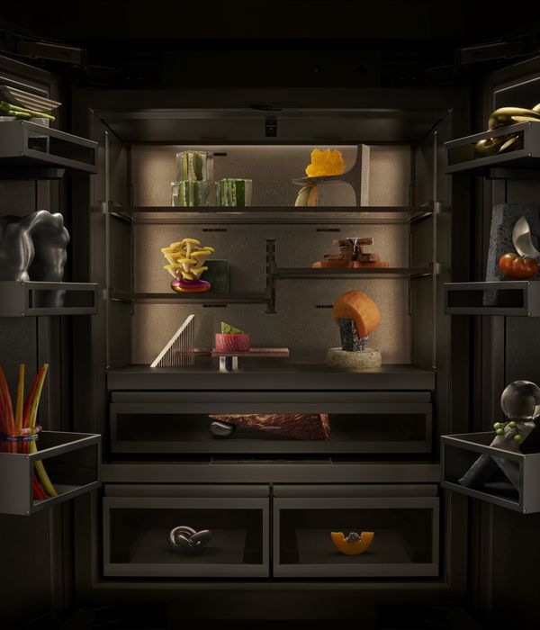 View inside the new Gaggenau generation of cooling appliance containing precious produce.