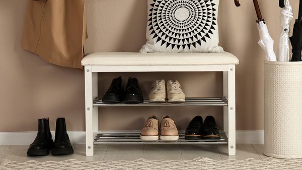 Shoe rack in house