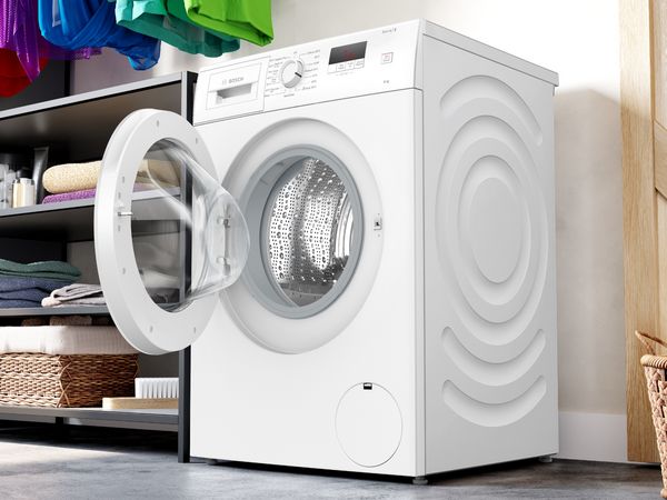 Bosch Series 2 Washing machines on display.