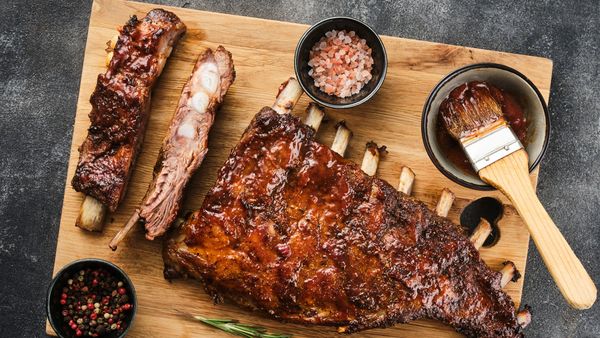 BBQ meatwith marinade